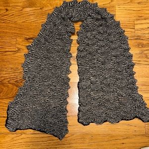 Smartworks dark marled grey scarf 38 inches - handmade
